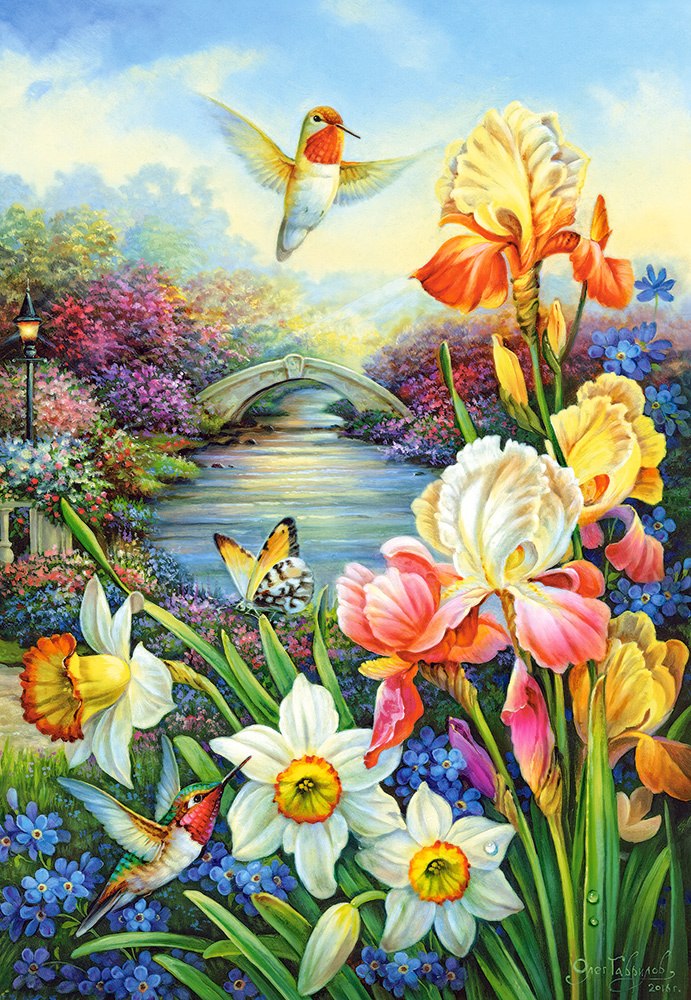 Golden Irises - 1500pc Jigsaw Puzzle By Castorland