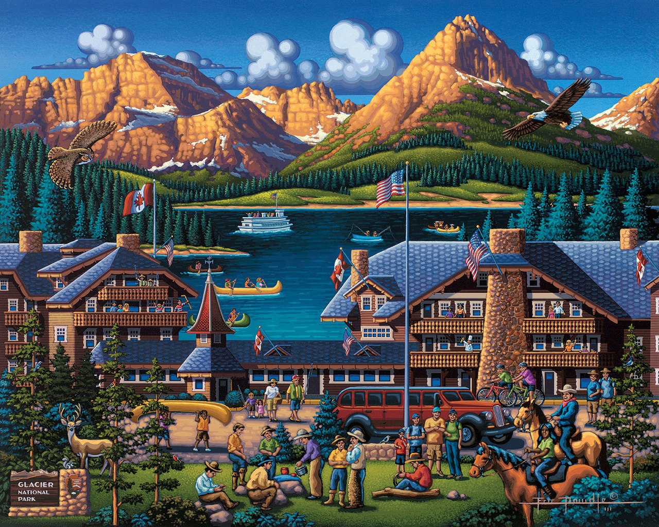 Glacier National Park - 500pc Jigsaw Puzzle by Dowdle  			  					NEW