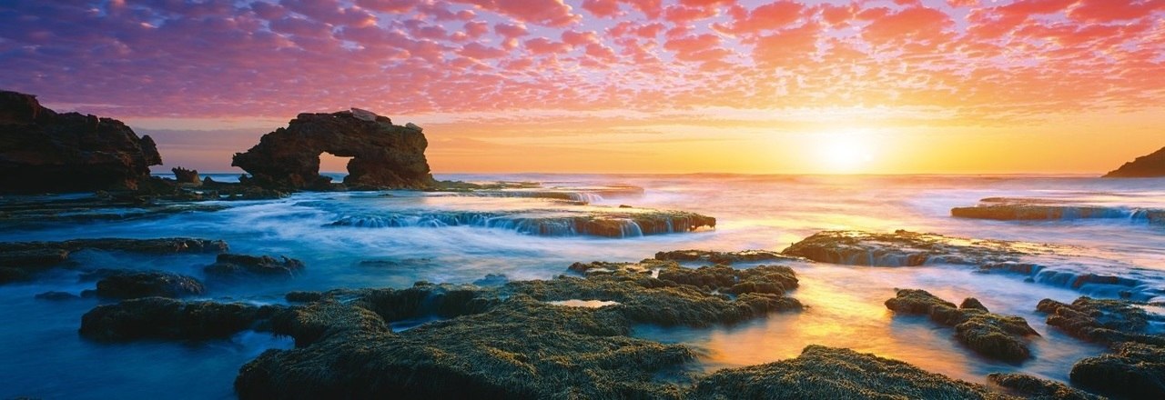 Bridgewater Bay Sunset - 1000pc Panoramic Jigsaw Puzzle by Schmidt