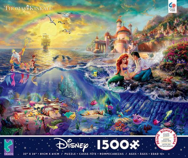 Thomas Kinkade Disney: The Little Mermaid - 1500pc Jigsaw Puzzle by Ceaco  			  					NEW - image 1