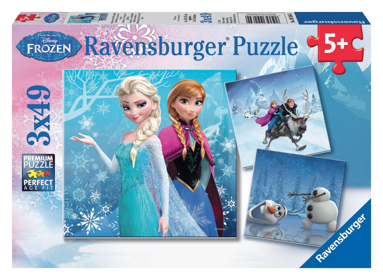Frozen: Winter Adventures - 3x 49pc Jigsaw Puzzles by Ravensburger