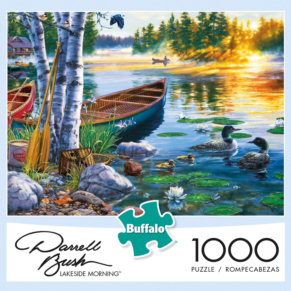Darrell Bush: Lakeside Morning - 1000pc Jigsaw Puzzle By Buffalo Games - image 1