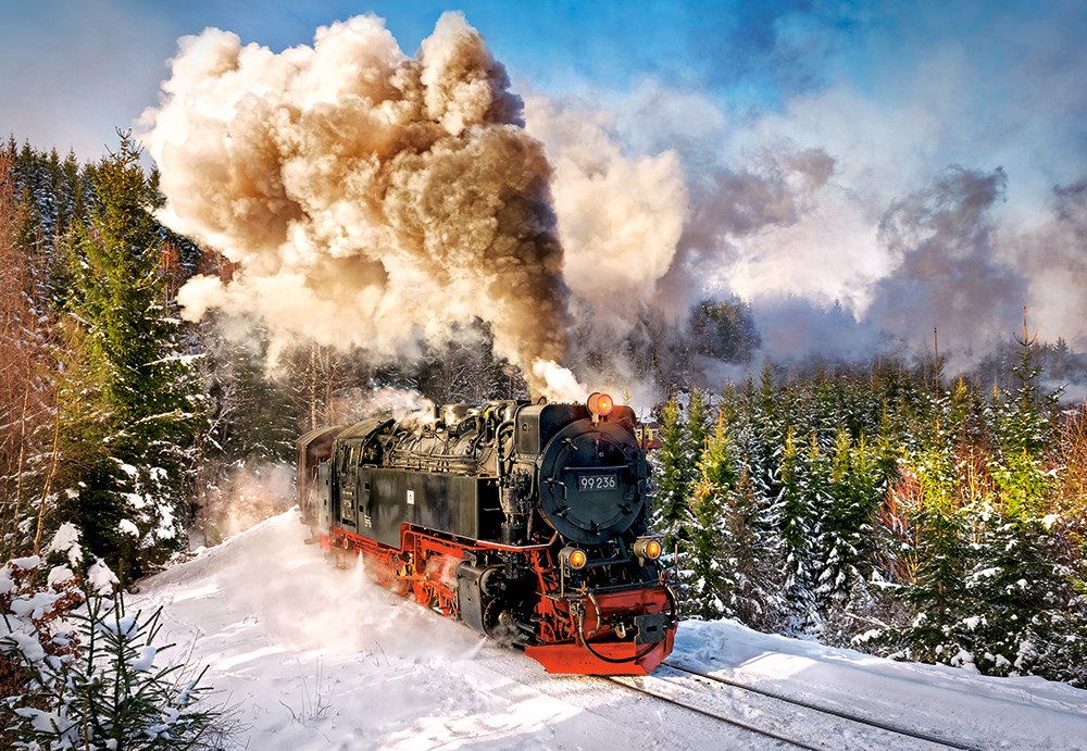 Steam Train - 1000pc Jigsaw Puzzle By Castorland