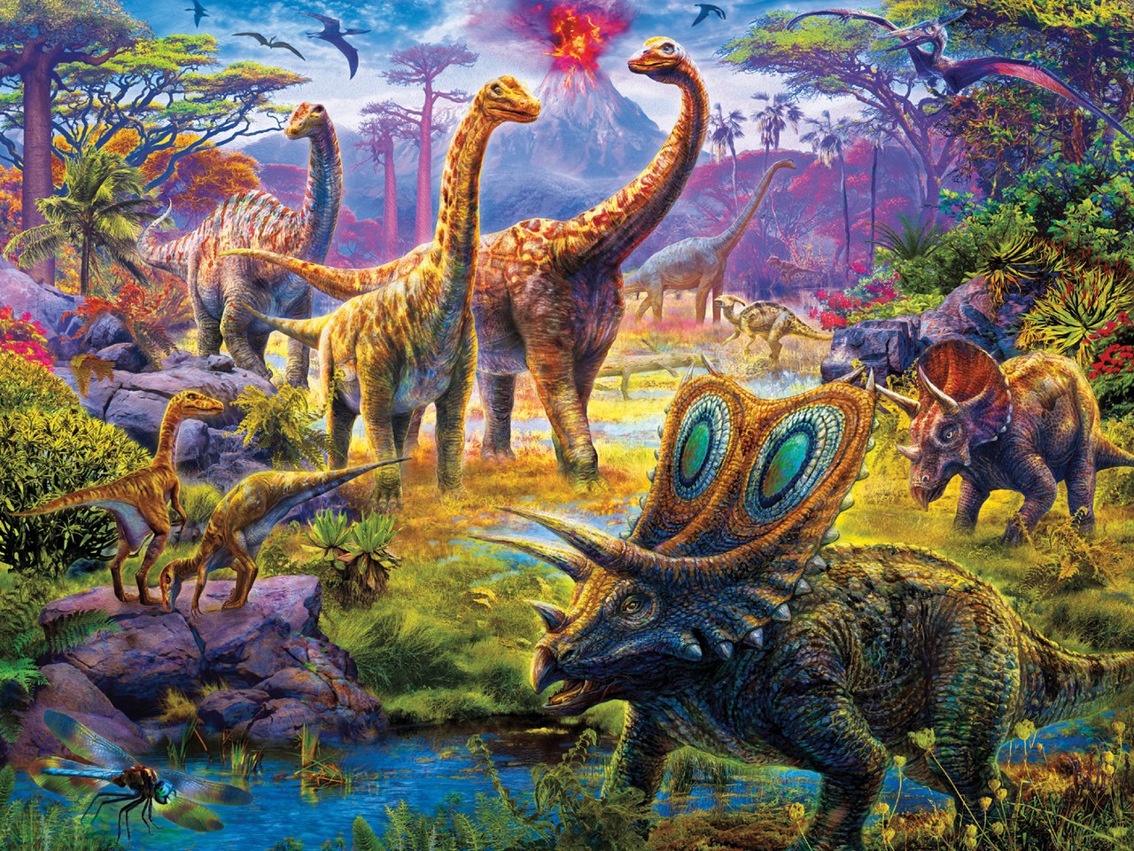 Prehistoria: Sauropods - 300pc Oversized Jigsaw Puzzle by Ceaco