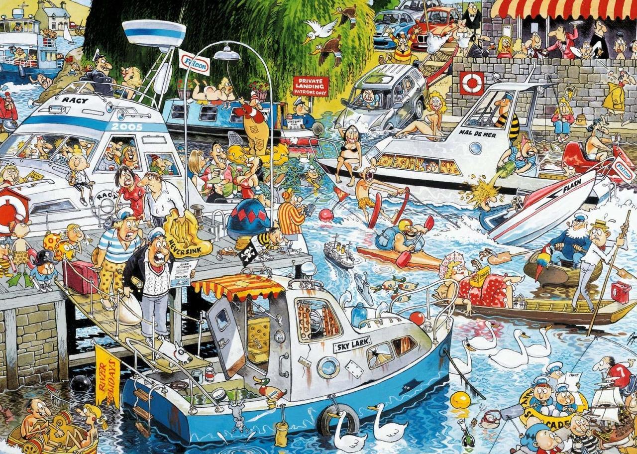 Graham Thompson: Cruise Chaos - 1000pc Jigsaw Puzzle By Falcon  			  					NEW