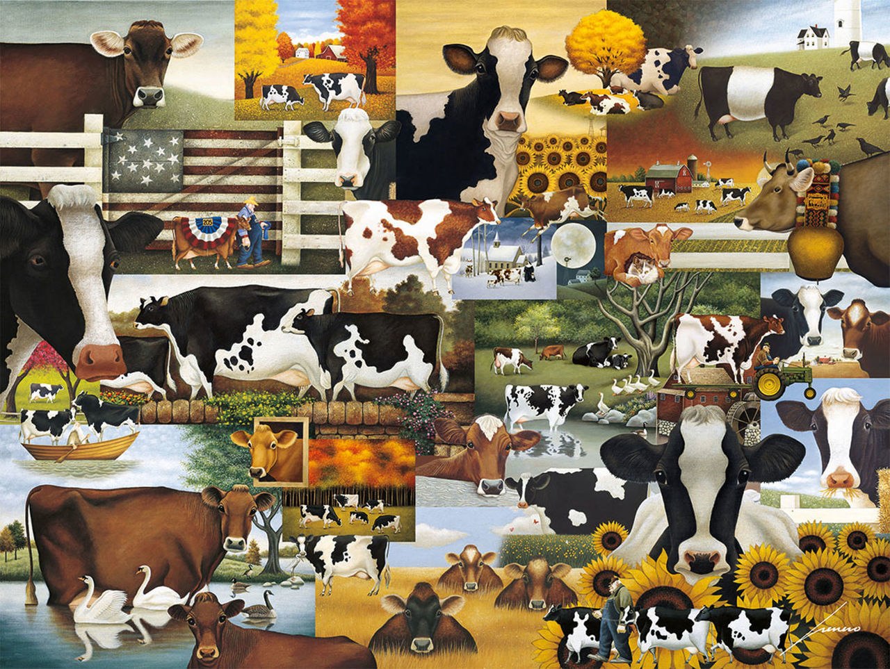 Herrero's Cows - 500pc Jigsaw Puzzle by Lang  			  					NEW