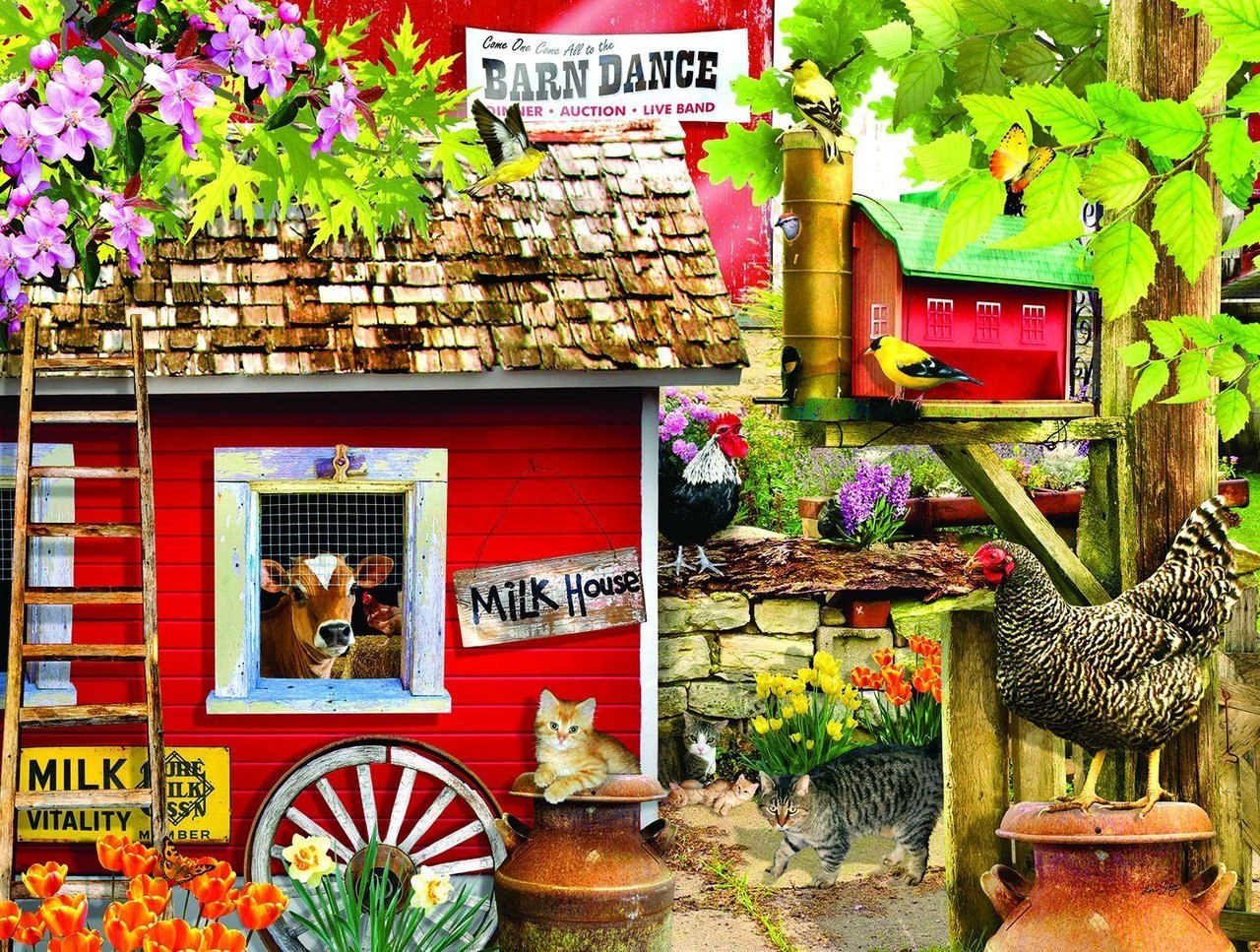 Milk House Crew - 300pc Jigsaw Puzzle By Sunsout  			  					NEW