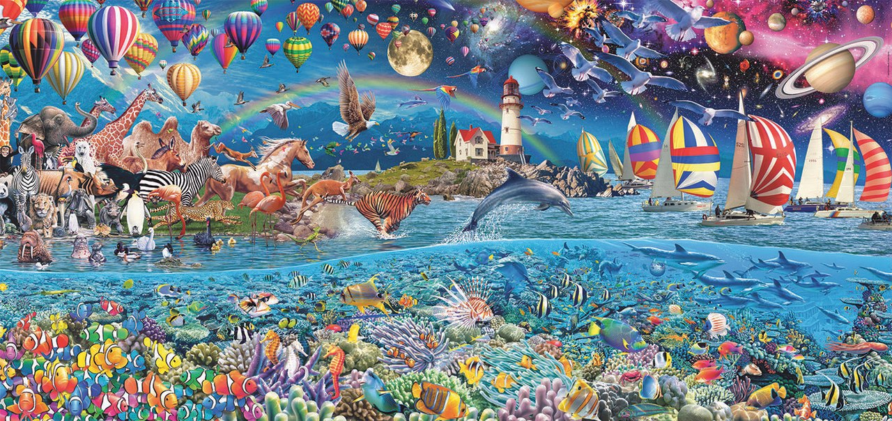 Life (Fragment) - 3000pc Panoramic Jigsaw Puzzle by Educa