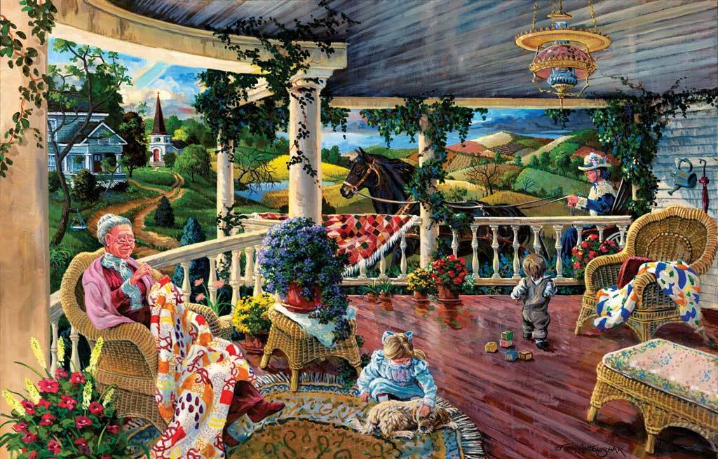 Afternoon with Grandma - 1000pc Jigsaw Puzzle By Sunsout