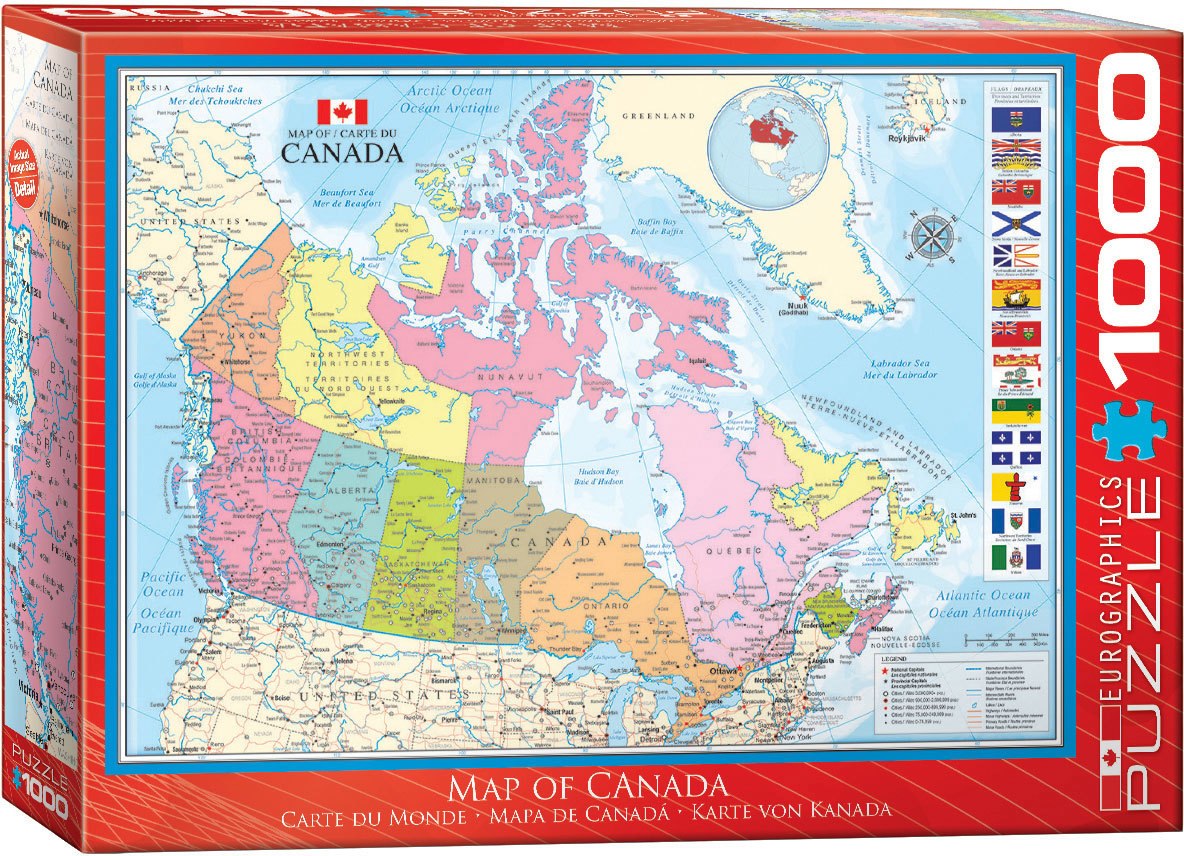 Map of Canada  - 1000pc Jigsaw Puzzle by EuroGraphics