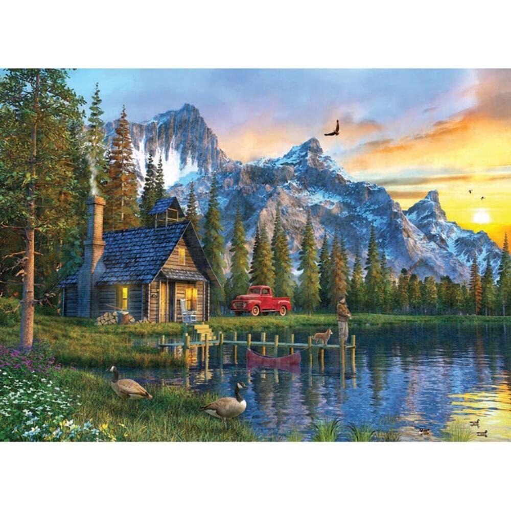 Sunset Cabin - 1000pc Jigsaw Puzzle by Anatolian