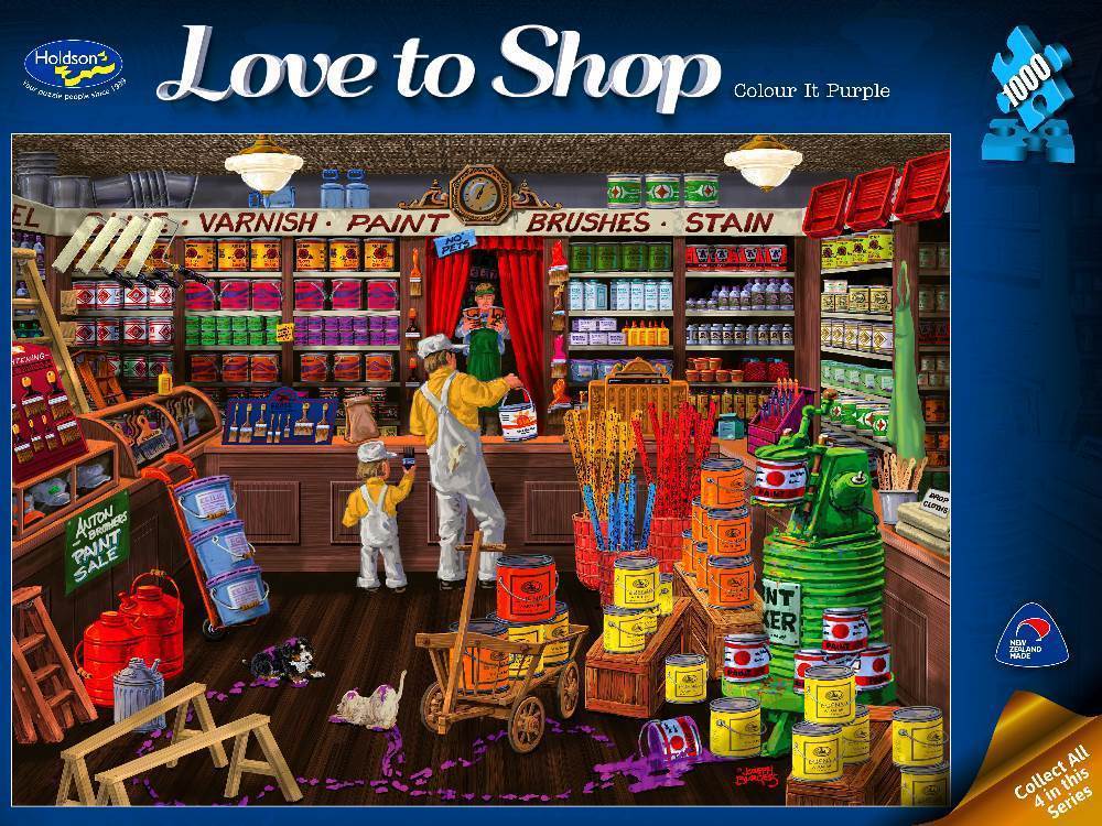 Love to Shop: Colour It Purple - 1000pc Jigsaw Puzzle by Holdson  			  					NEW - image 1