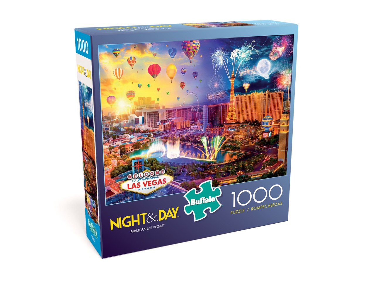 Night & Day: Fabulous Las Vegas - 1000pc Jigsaw Puzzle by Buffalo Games  			  					NEW - image 1