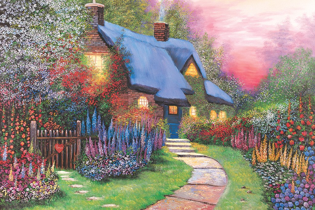 Floral Cottage - 1500pc Jigsaw Puzzle by Tomax