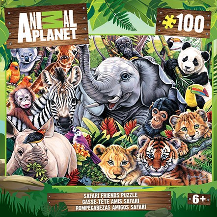 Animal Planet: Safari Friends - 100pc Jigsaw Puzzle by Masterpieces