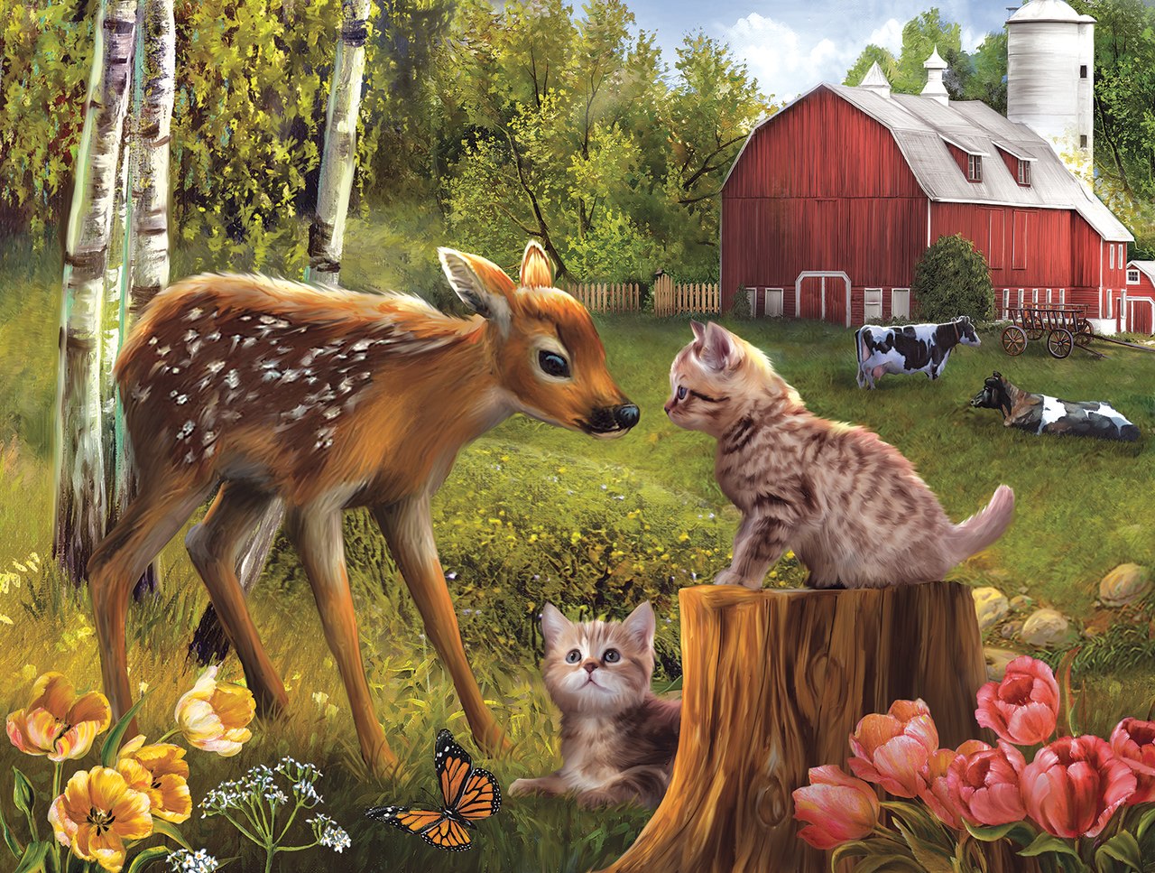 Want to be Friends - 500pc Jigsaw Puzzle By Sunsout  			  					NEW