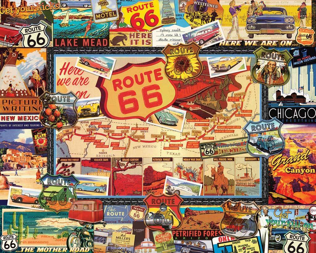 Route 66 - 1000pc Jigsaw Puzzle by White Mountain