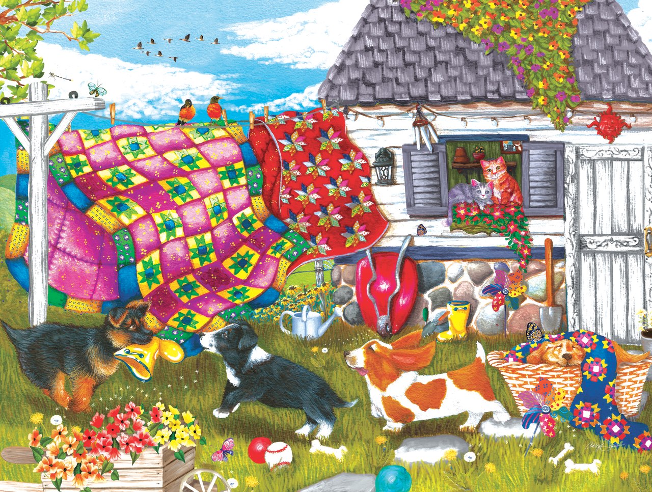 Backyard Pups - 500pc Jigsaw Puzzle By Sunsout  			  					NEW