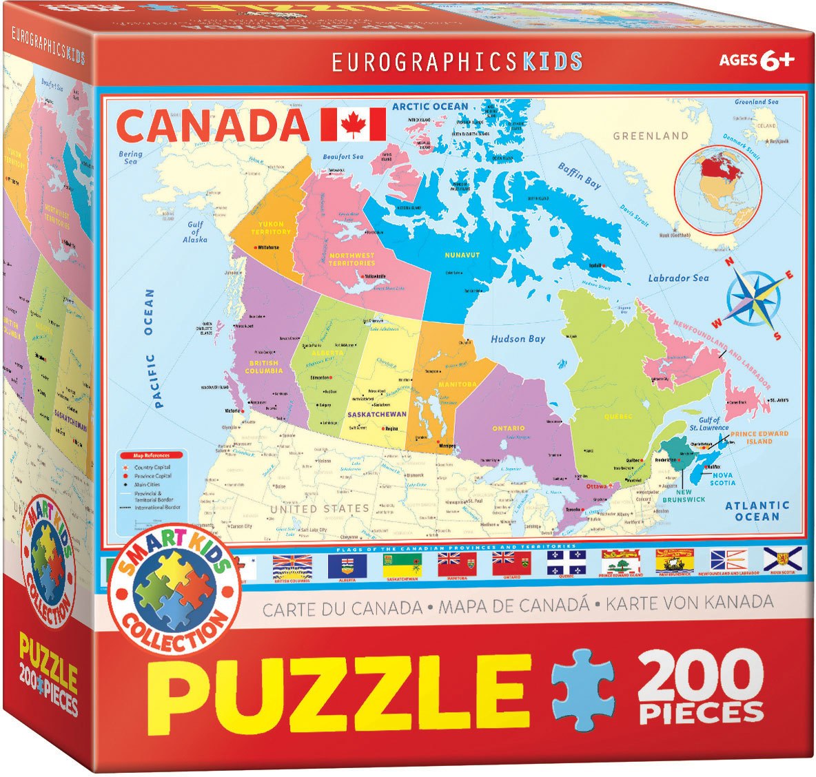 Map of Canada - 200pc Jigsaw Puzzle by Eurographics