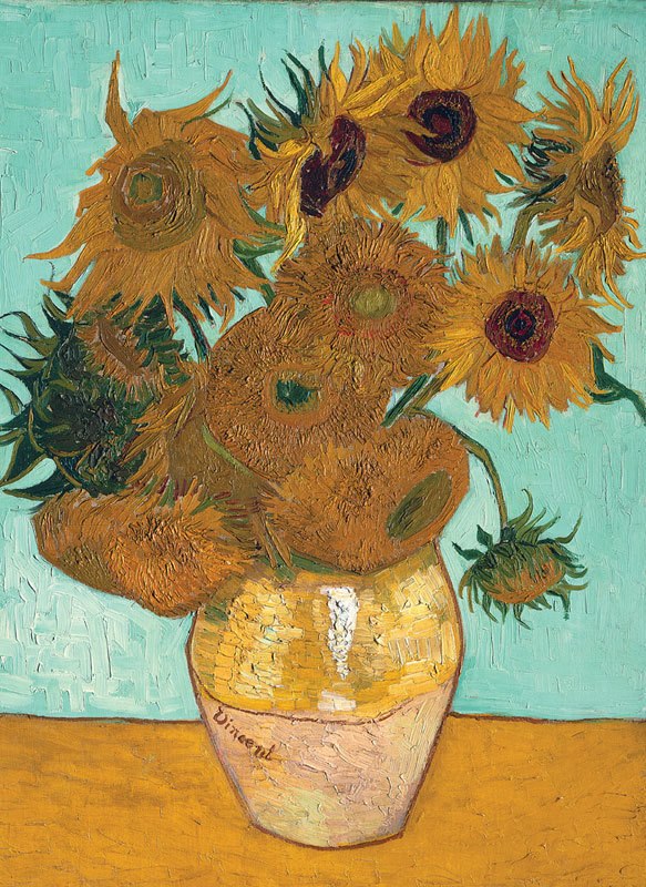Vase with Twelve Sunflowers - 500pc Jigsaw Puzzle By Tomax