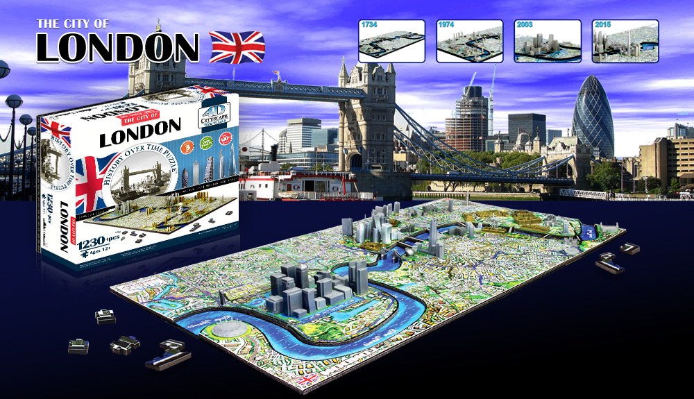 London - 1230pc 4D Cityscape Educational Jigsaw Puzzle - image 1