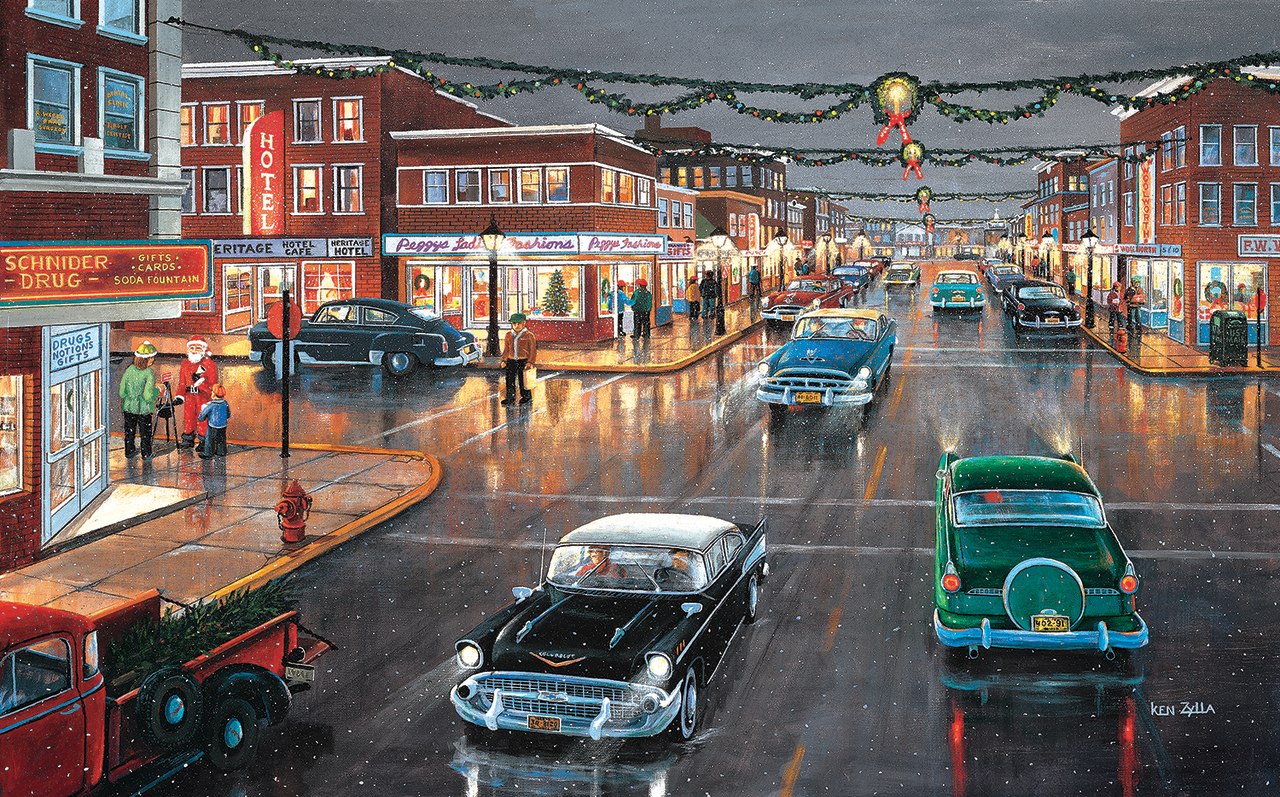 Main Street Tis the Season - 300pc Jigsaw Puzzle By Sunsout  			  					NEW
