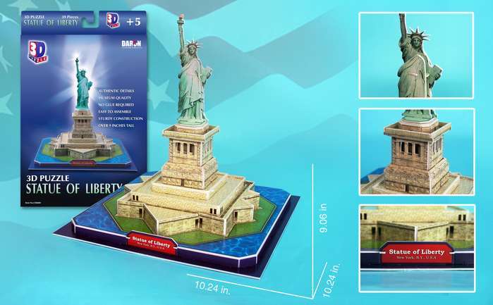Statue of Liberty - 39pc 3D Jigsaw Puzzle by Daron