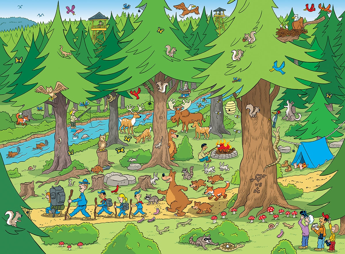 101 Things to Spot in the Woods - 101pc Jigsaw Puzzle by Masterpieces