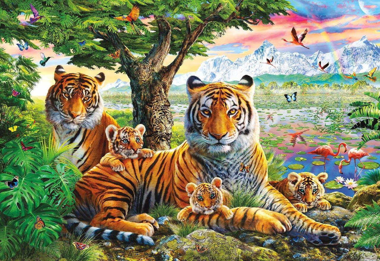 Hidden Tigers - 2000pc Jigsaw Puzzle by Buffalo Games  			  					NEW