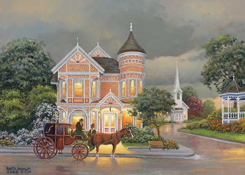 Down the Lane: Rainy Afternoon - 1000pc Jigsaw Puzzle by Holdson  			  					NEW