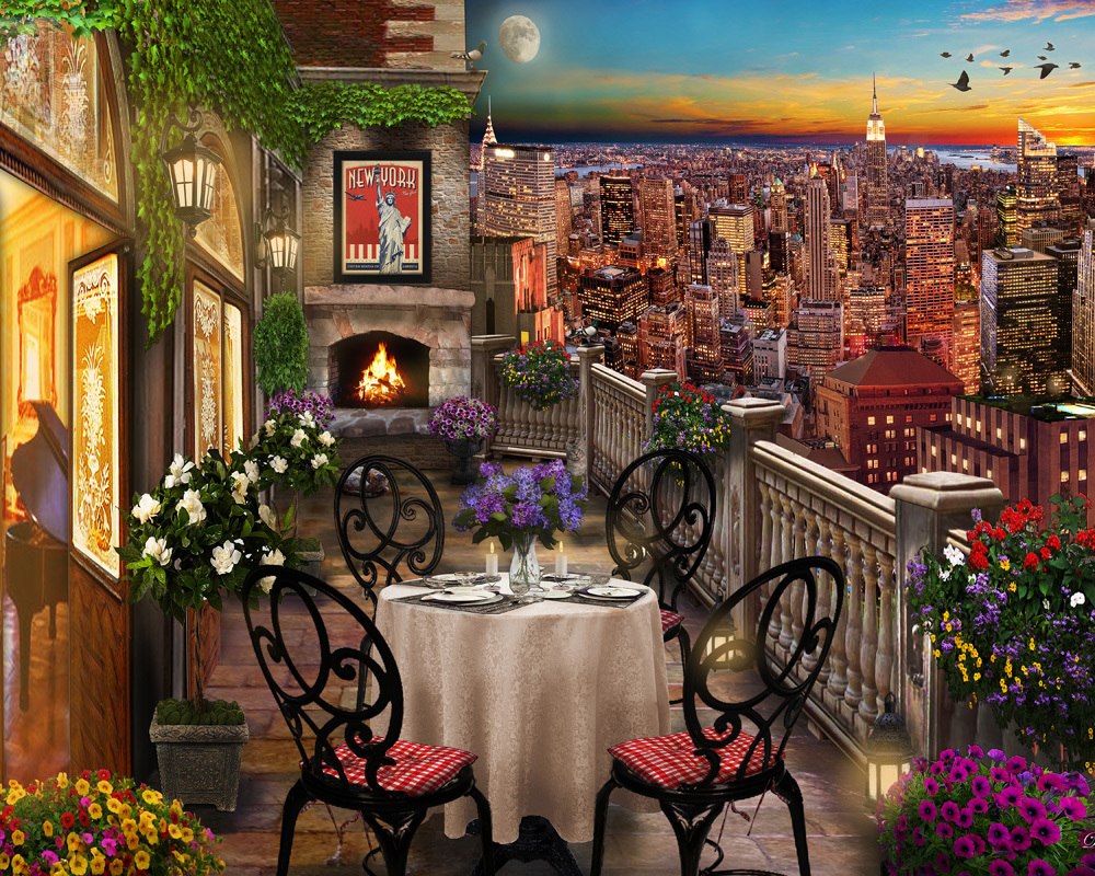 New York Evening - 1000pc Jigsaw Puzzle by Vermont Christmas Company - image 1