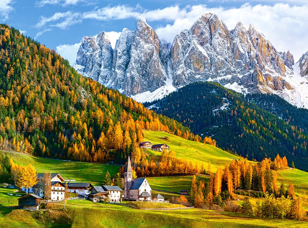 Church of St. Magdalena, Dolomites - 2000pc By Castorland