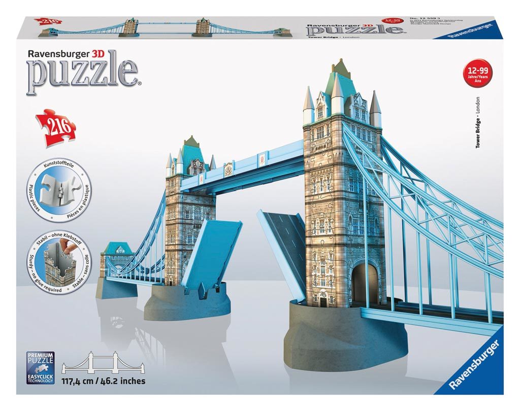 Tower Bridge - 216pc 3D Jigsaw Puzzle By Ravensburger - image 1