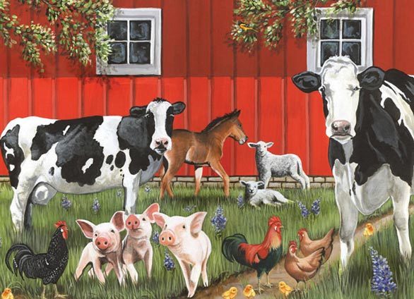 Red Barn Farm - 35pc Tray Puzzle by Cobble Hill