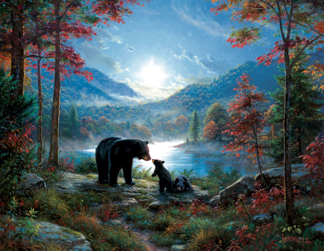 Bedtime Kisses - 1000+pc Large Format Jigsaw Puzzle by SunsOut