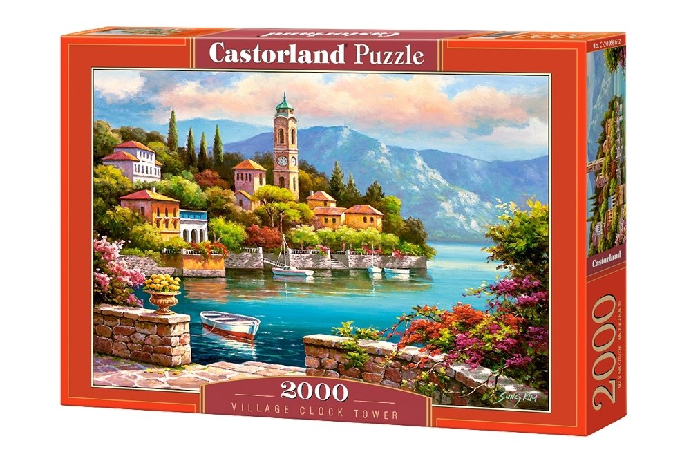 Village Clock Tower - 2000pc Jigsaw Puzzle By Castorland  			  					NEW - image 1