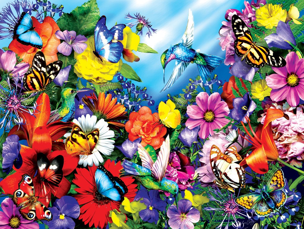 Lori's Garden - 500pc Jigsaw Puzzle by Sunsout