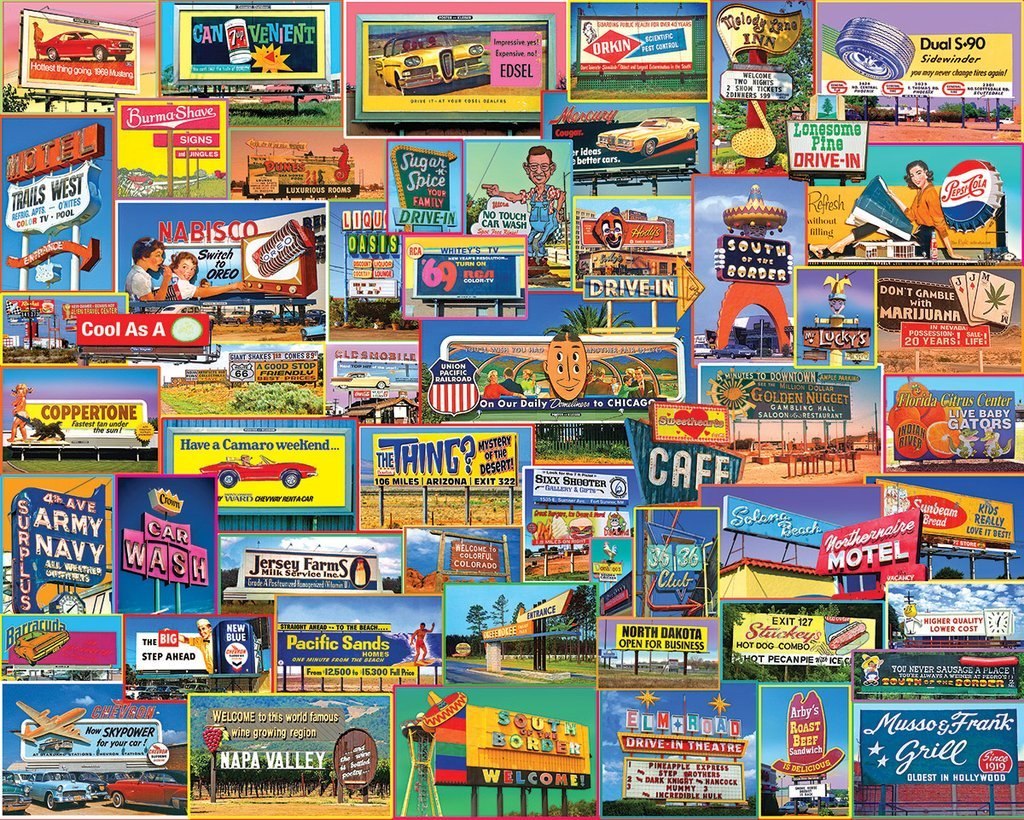 Billboards - 1000pc Jigsaw Puzzle By White Mountain  			  					NEW