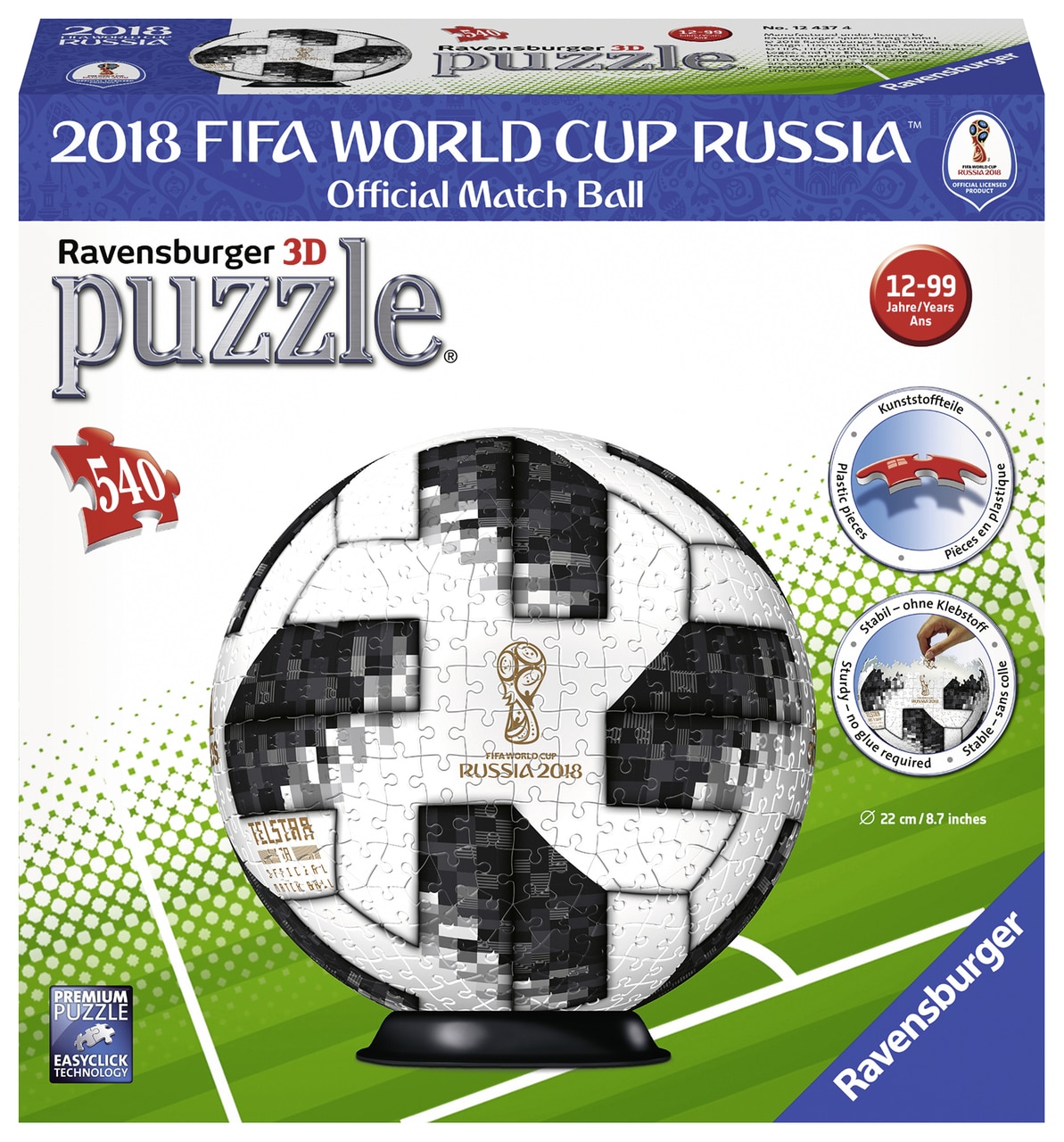 2018 Adidas World Cup - 54pc 3D By Ravensburger  			  					NEW - image 1