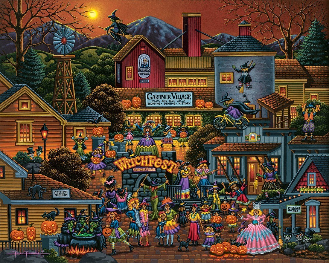 Witchfest - 500pc Jigsaw Puzzle by Dowdle
