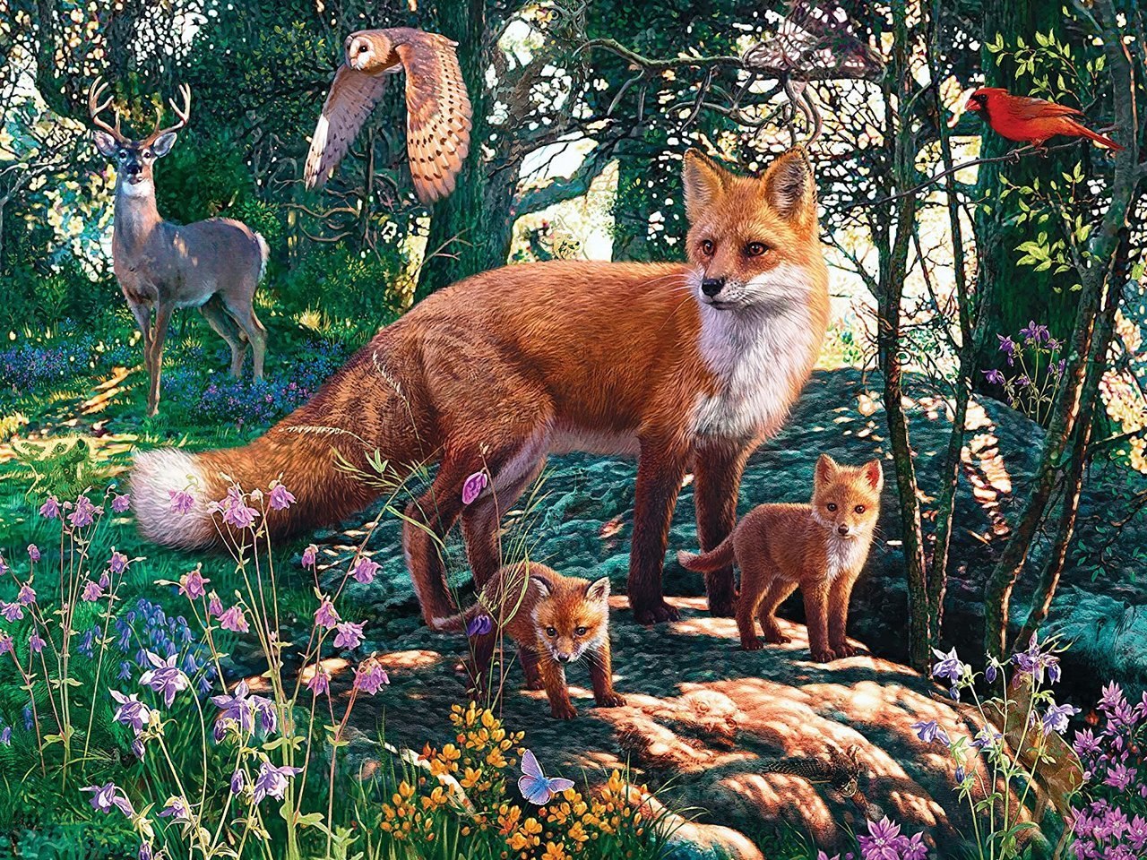 Hidden Images: The Woodlands - 550pc Glow in the Dark Jigsaw Puzzle By Masterpieces  			  					NEW