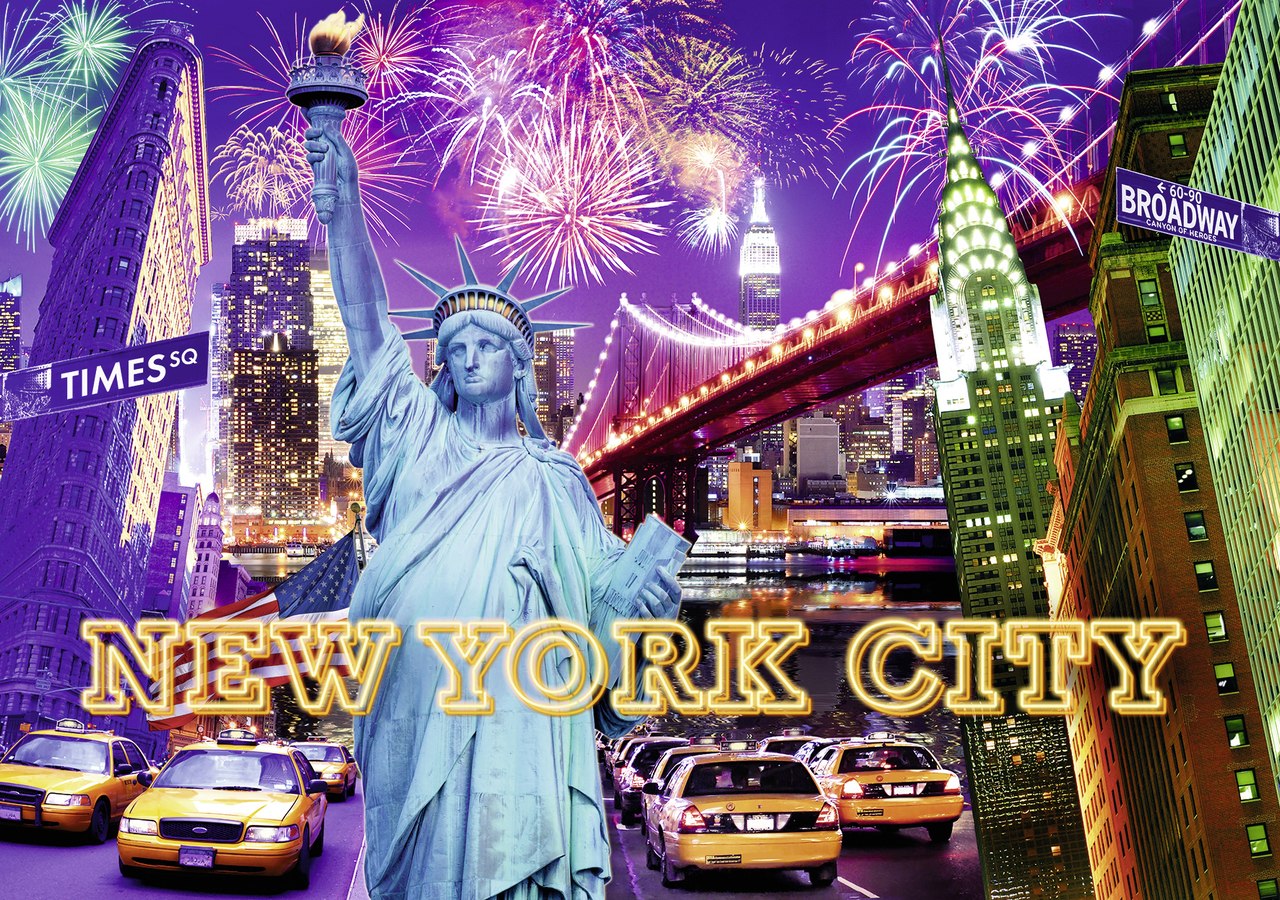 Colorful New York - 1000pc Jigsaw Puzzle by Ravensburger - image 1
