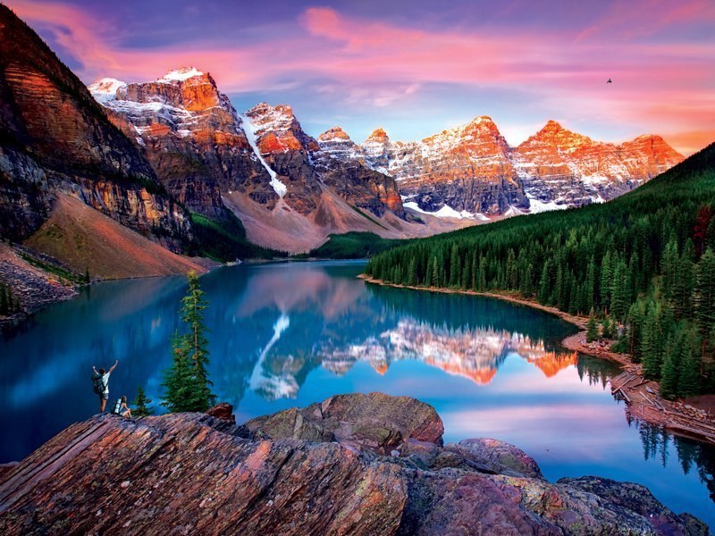 Reflections: Mountains on Fire - 750pc Jigsaw Puzzle by Buffalo Games