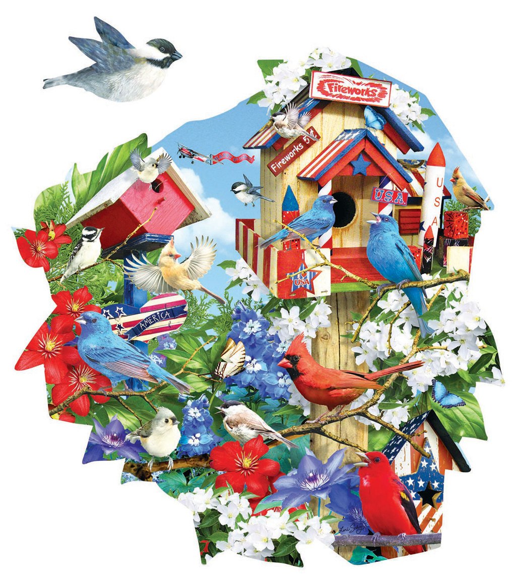 Birdhouse Celebration - 1000pc Jigsaw Puzzle by SunsOut