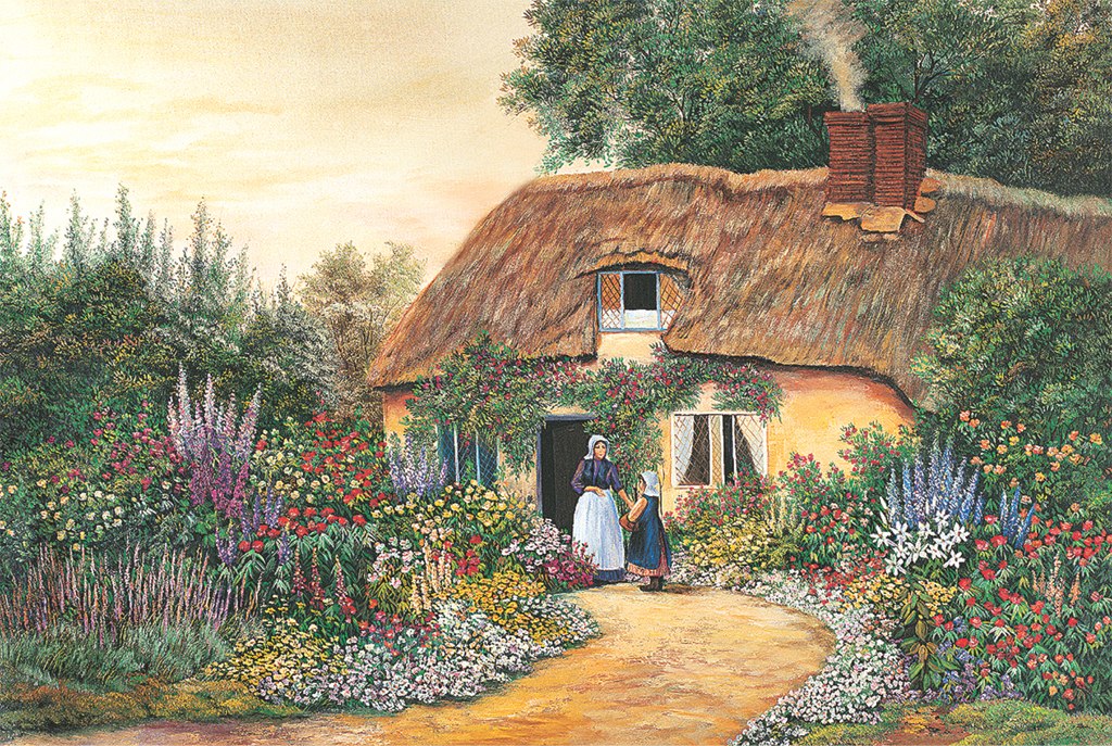 Village Scene - 1000pc Jigsaw Puzzle by Tomax