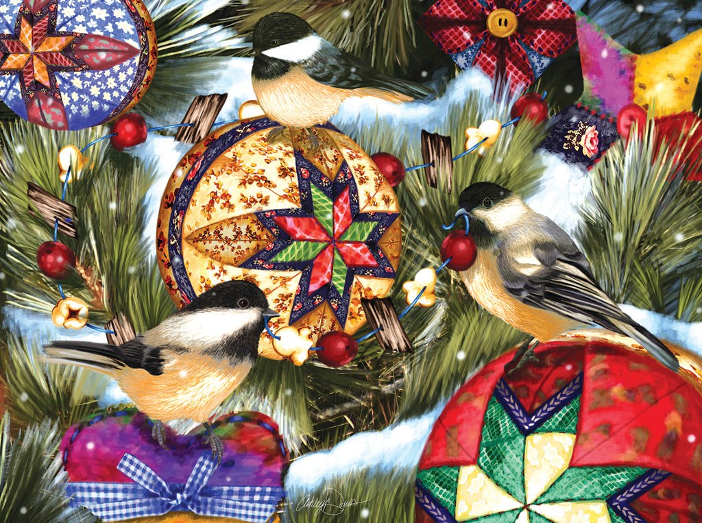 Birds and Ornaments - 1000pc Jigsaw Puzzle by Sunsout