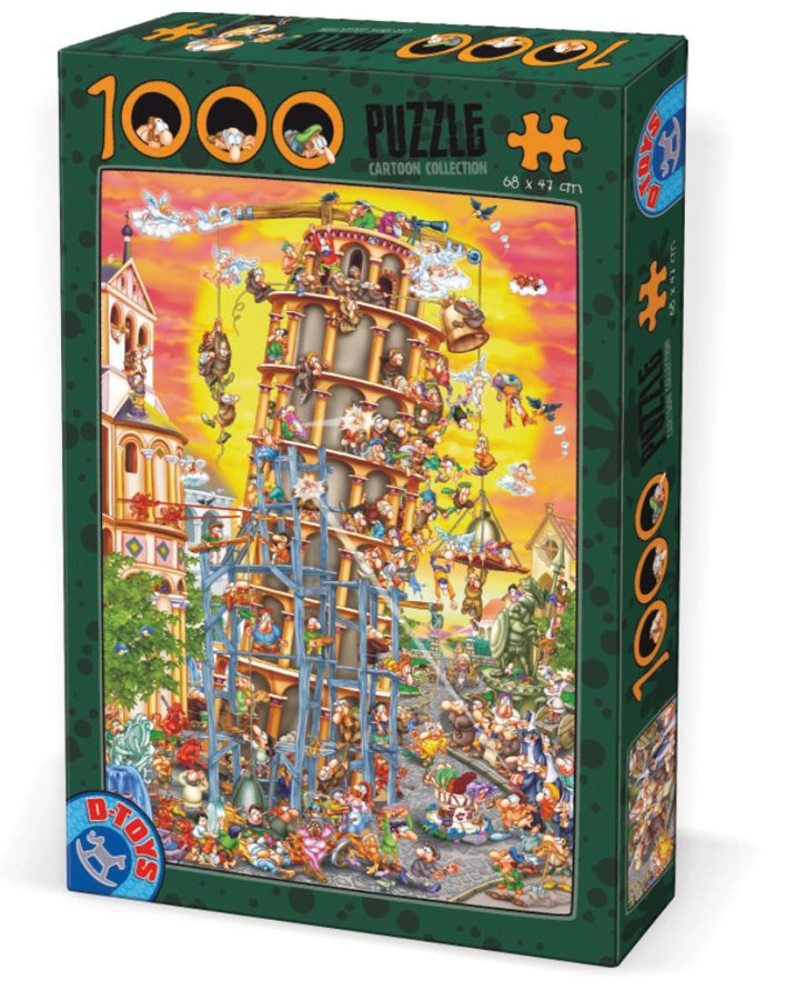 Building the Tower of Pisa - 1000pc Jigsaw Puzzle by D-Toys