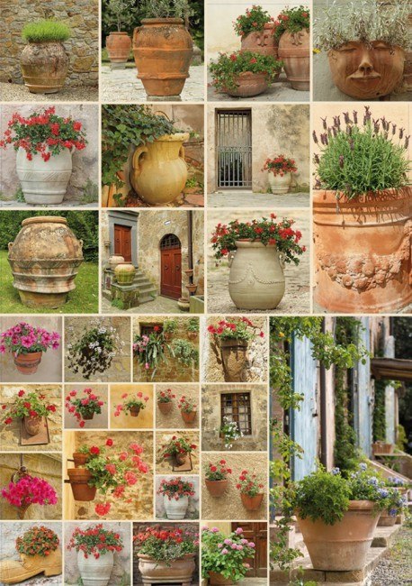 Clay Pots with Flowers - 1000pc Jigsaw Puzzle by Piatnik