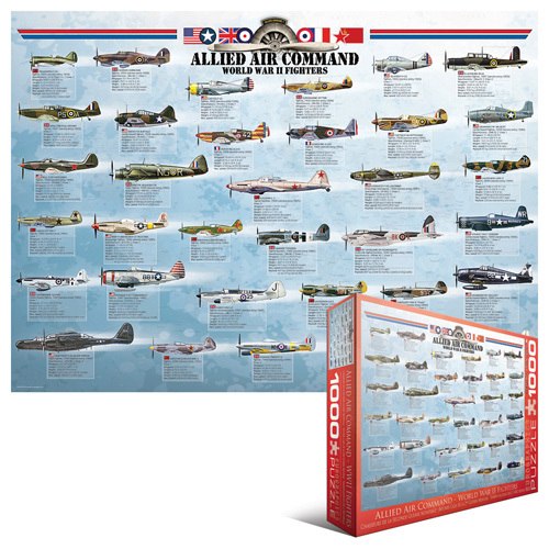 World War II Fighters - 1000pc Jigsaw Puzzle by Eurographics