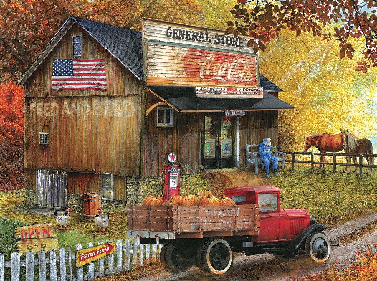 Seed and Feed  General Store - 1000pc Jigsaw Puzzle By Sunsout  			  					NEW